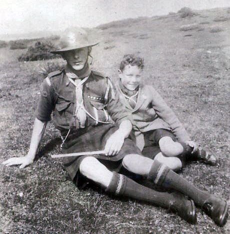 Scout patrol leader and young scout