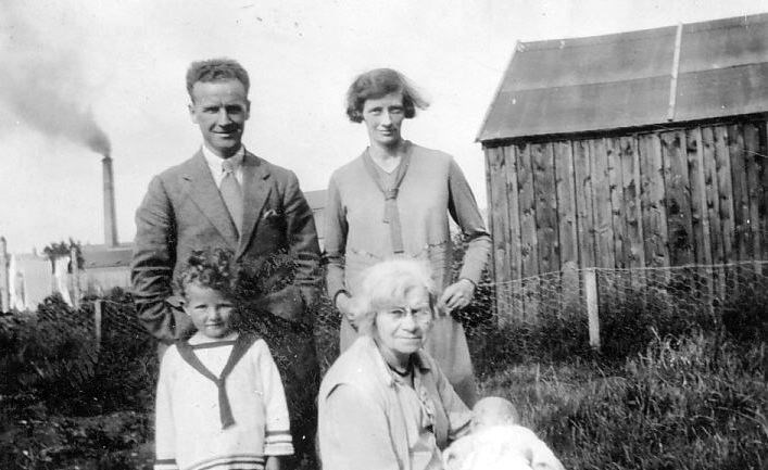 Family group photograph related to local scouts