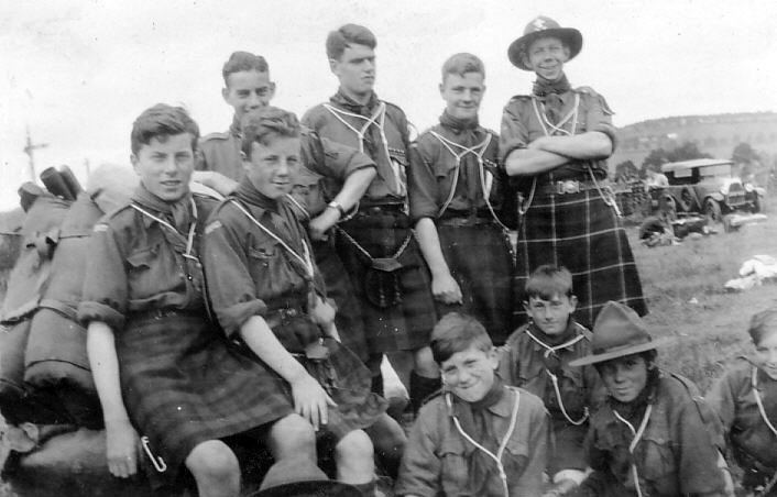 Group of local scouts