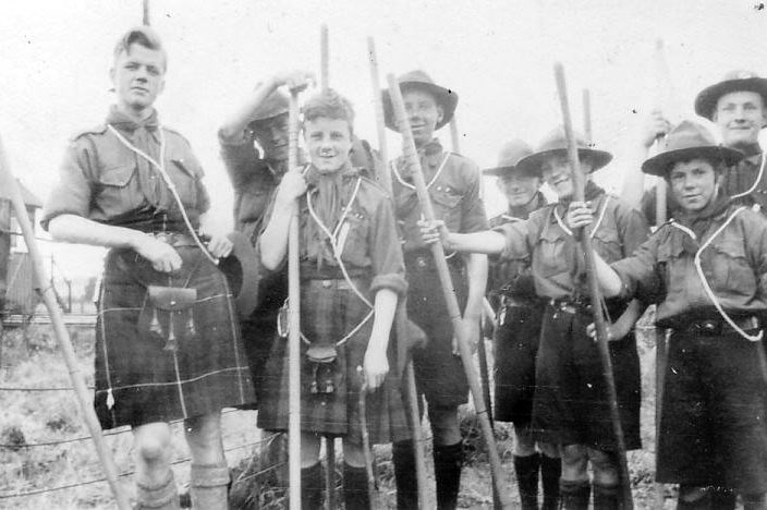 Scouts with ash staffs