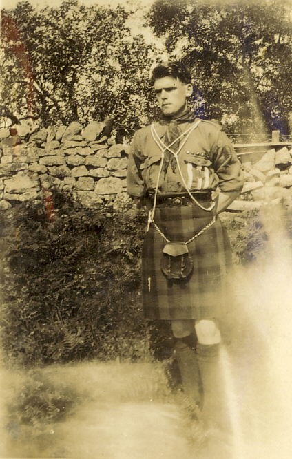 Scout Troop Leader in full uniform less headdress