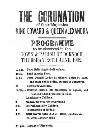 Poster - coronation of King Edward VII 1902