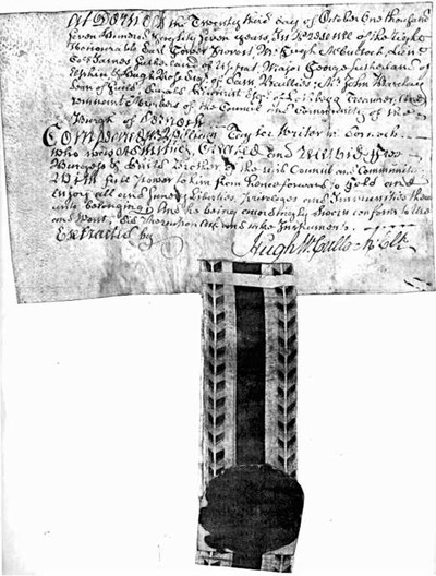 Burgess ticket William Taylor 1787