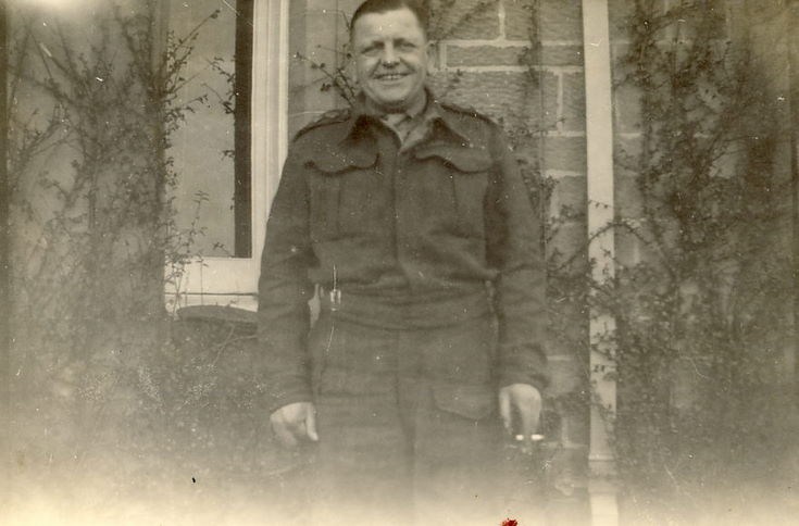 Man in soldier's uniform