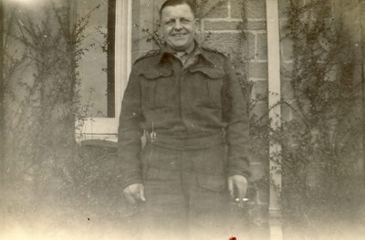Man in soldier's uniform