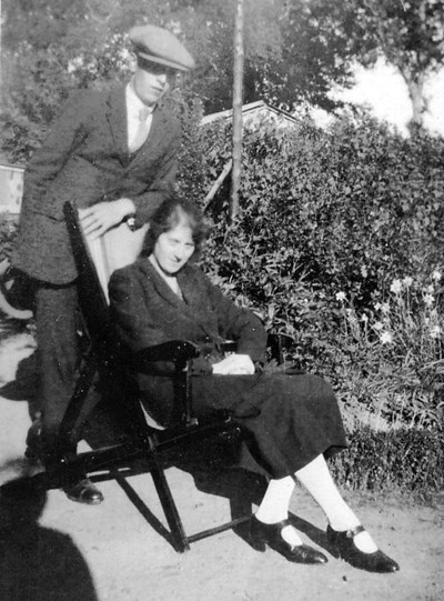 Man and Woman, in garden