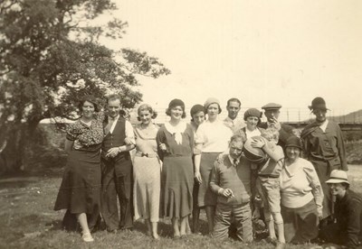 Photograph of a Dornoch group on an outing c 1935