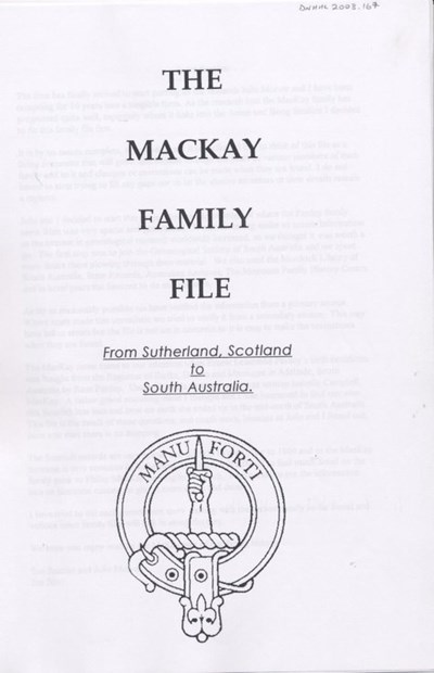 Descendants of William Mackay of Farr