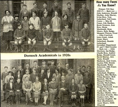 Newspaper cutting of 'Dornoch Academicals in 1920s'