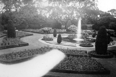 Fountain in a formal garden