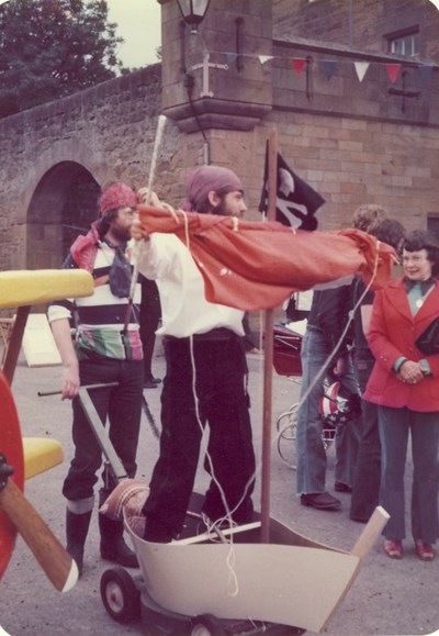 Pirates in the pram race Dornoch Festival week