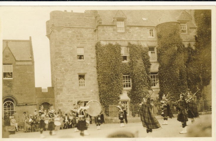 Dornoch  Pipe Band performing at the Pageant 1928