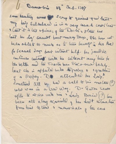 Death of Lady Sutherland 1747