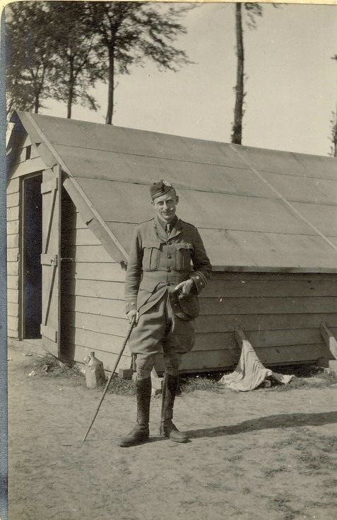 Captain Lee outside billet