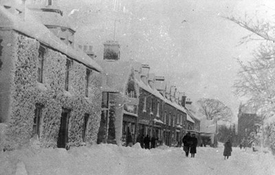 Castle Street, Dornoch in deep snow