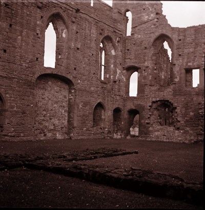 Interior of a ruined castle