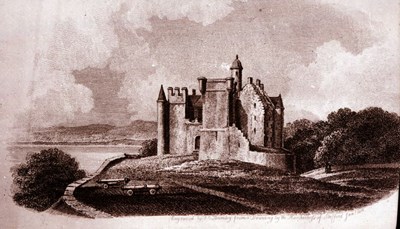 Photograph of an engraving of castle