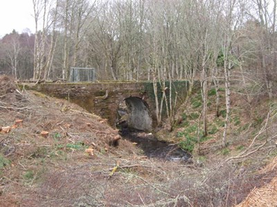 Closer view of old bridge at Bridgend Feb 2009