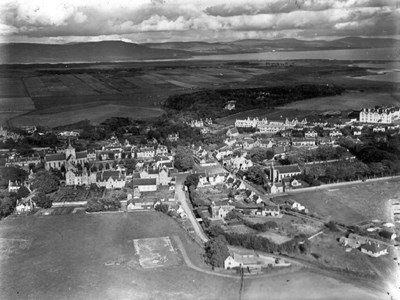 Aerial view of Dornoch from the south