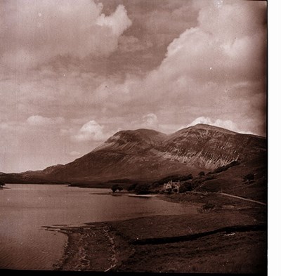 Cloud background to  Ben Arkle, Loch Stack, Sutherland 