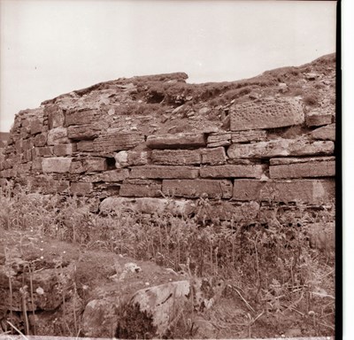 Wall of Ancient Building with large cut stone