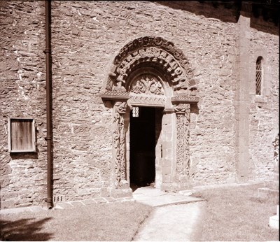 Carved church entranceway 