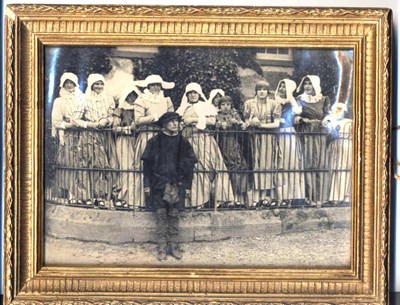 Framed photograph of participants in Dornoch Pageant