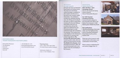 Historylinks pages in H&IMF Homecoming 2009 booklet