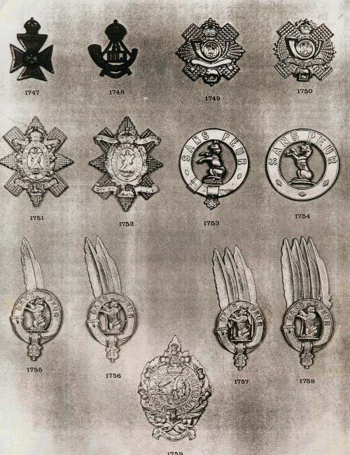 Information on Sutherland military badges - Historylinks Archive