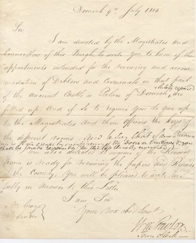 Letter to George Alexander, Golspie ~ 1814