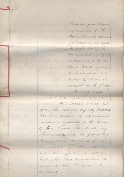 Minutes of Commissioners of Supply ~ 1849