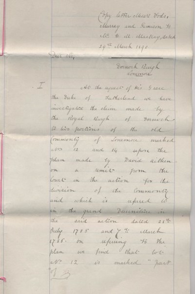 Letter from Tods, Murray and Jamieson to H.M.Mackay ~ 1890