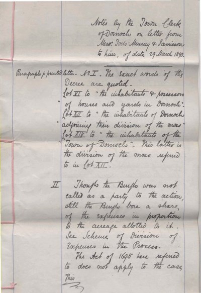 Notes on letter from Tods, Murray and Jamison to H.M. Mackay ~ 1890