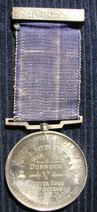 Dornoch Curling club medal 1904