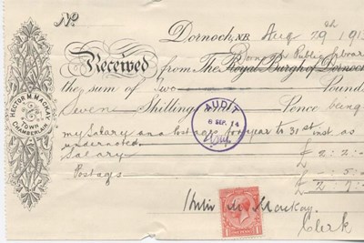 Receipt from library ~ 1913