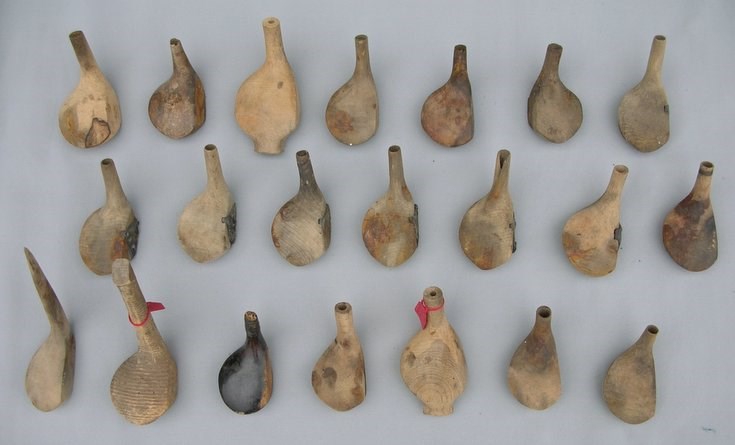 Collection of unfinished wood heads 