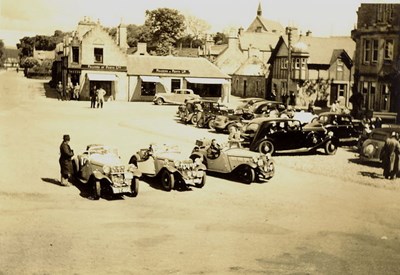 Motor rally at the Sutherland Arms Hotel