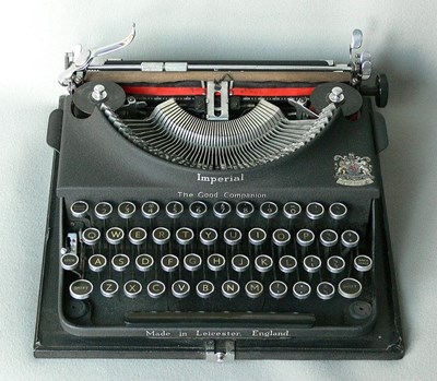 Portable Imperial typewriter in case