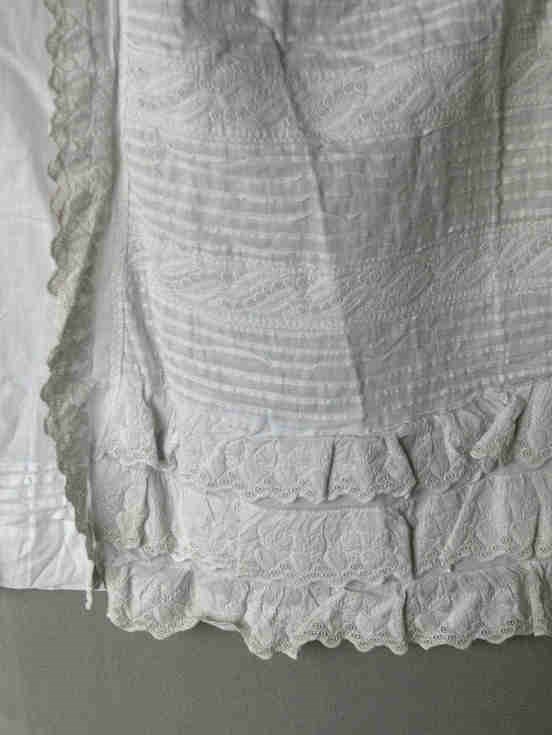 Hem of Christening robe