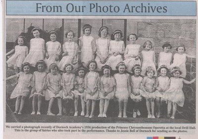 Photograph of the Fairies in Dornoch Academy Operetta