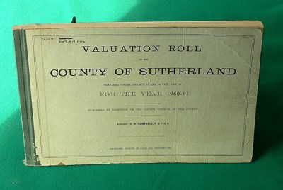 Valuation roll 1960-61
