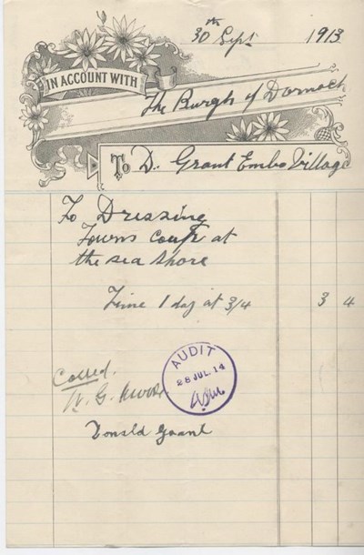 Bill for rubbish removal 1913