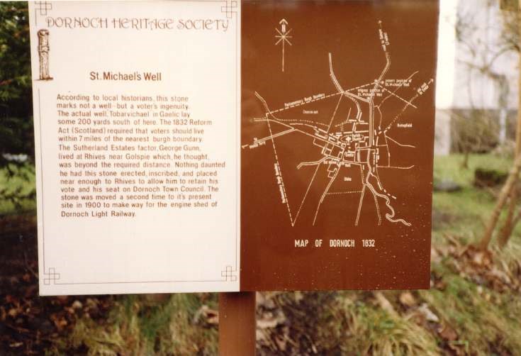 Interpretation panel for St Michael's Well