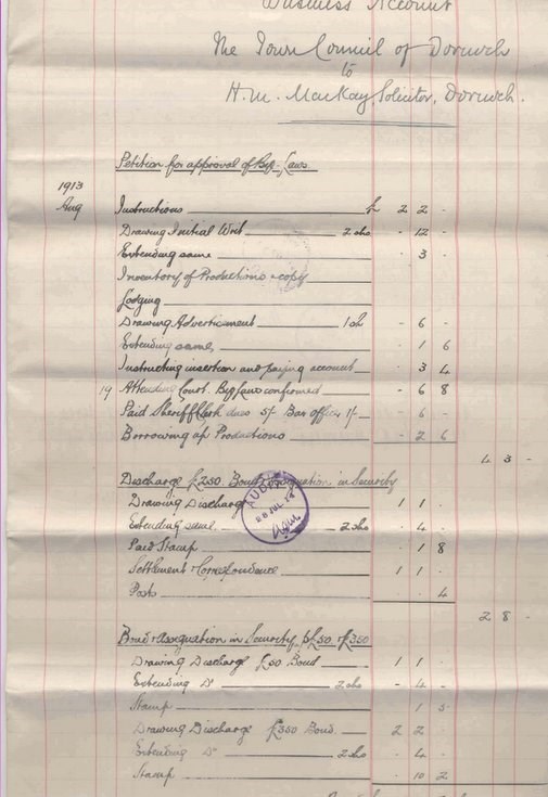 Solicitor's bill 1913