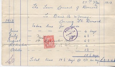 Bill for use of horse 1913