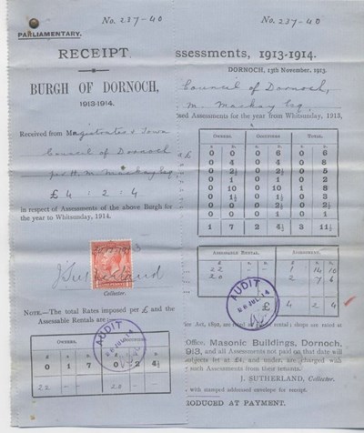 Parliamentary burgh assessment 1913