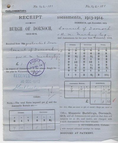 Parliamentary burgh assessment 1913