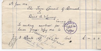 Bill for carting 1914