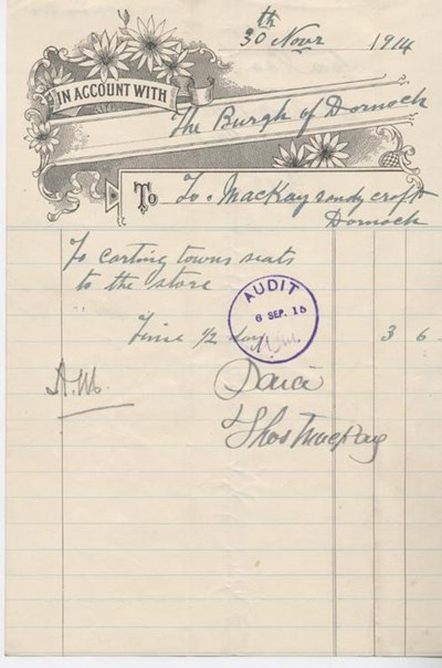 Bill for carting 1914