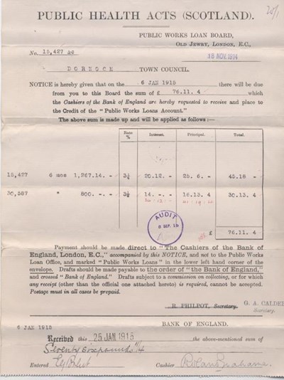 Bill for interest 1914